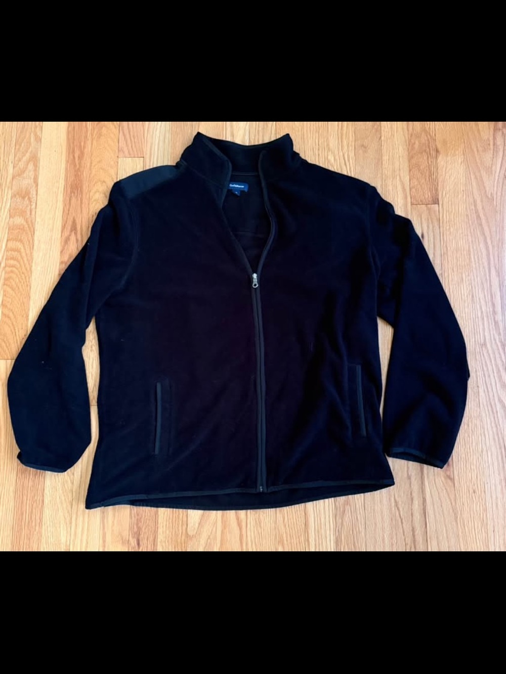 croft & barrow Black Full-Zip Performance Fleece Jacket